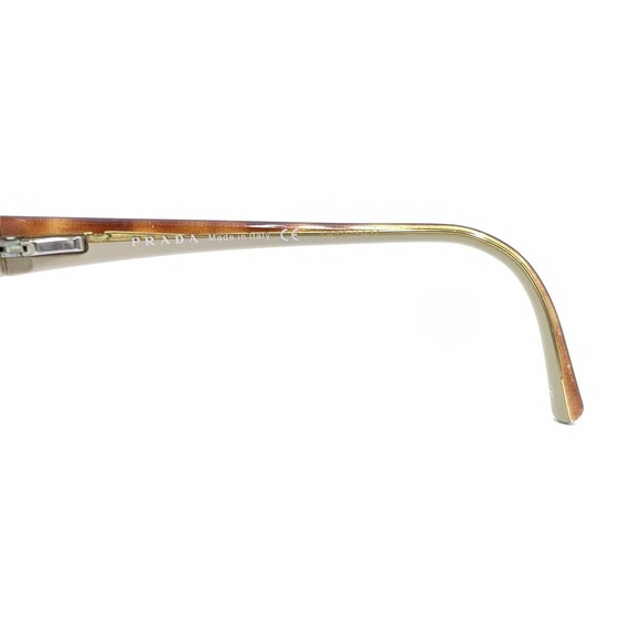Prada VPR 74H 78S-1O1 Silver Brown Half Rim Eyeglasses Frames 51-18 135 Italy - Picture 9 of 12